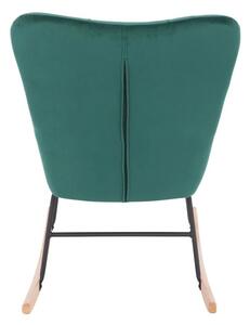 Moderné dizajnové hojdacie kreslo vo farbe smaragdová (k301038)