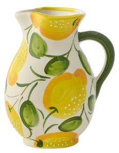 Ručne maľovaný keramický džbán s citrónmi Lemon Pit - 17 * 17 * 21 cm / 850 ml - J-Line by Jolipa
