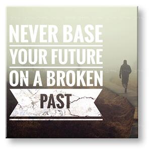 Motivačný obraz na stenu Never base your future_002 (obrazy s textom)