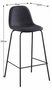Barová stolička Mariola New - tmavosivá / čierna