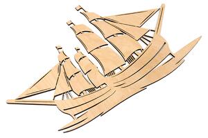 Veselá Stena Drevená nástenná dekorácia Loď