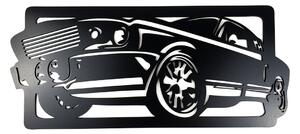 Veselá Stena Drevená nástenná dekorácia Čierne Auto