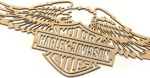 Veselá Stena Drevená nástenná dekorácia Harley Davidson orol