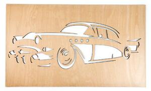 Veselá Stena Drevená nástenná dekorácia Auto veterán