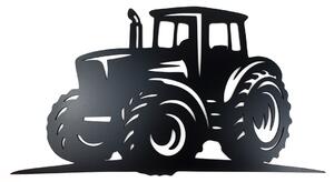 Veselá Stena Drevená nástenná dekorácia Čierny traktor