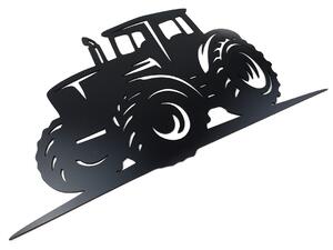 Veselá Stena Drevená nástenná dekorácia Čierny traktor
