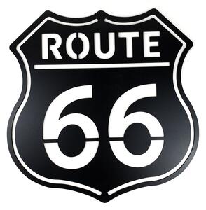 Veselá Stena Drevená nástenná dekorácia Route 66 čierna