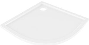 Mexen Flow polkruhová sprchová vanička slim 80 x 80 cm, biely lesk - 46Q108080
