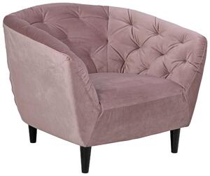 KRESLO CHESTERFIELD, drevo, textil, ružová Ambia Home - Kreslá