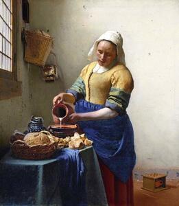 Jan (1632-75) Vermeer - Obrazová reprodukcia The Milkmaid, c.1658-60, (35 x 40 cm)