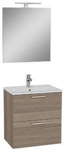Kúpeľňová skrinka s umývadlom zrcadlem a osvětlením Vitra Mia 59x61x39,5 cm cordoba MIASET60C