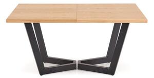 Halmar Rozkladací jedálenský stôl MASSIVE 2 160(250)x90 dub prírodný/čierna