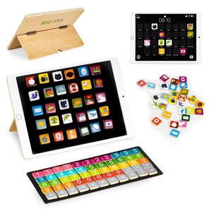 Drevený vzdelávací tablet a magnetická tabuľa ECOTOYS