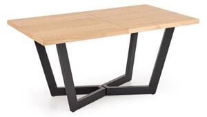 Halmar Rozkladací jedálenský stôl MASSIVE 2 160(250)x90 dub prírodný/čierna