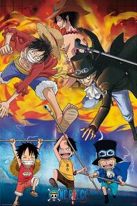 Plagát, Obraz - One Piece - Ace Sabo Luffy
