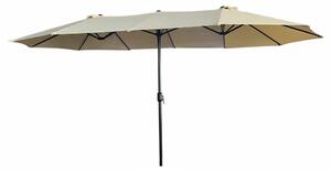 Ak furniture Dvojitý záhradný slnečník TILIA 460x270 cm béžový