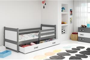 Detská posteľ RICO 190x80 cm Sivá Ružová