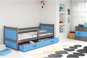 Detská posteľ RICO 190x80 cm Modrá Sivá