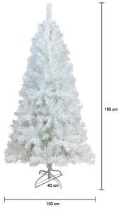 Umelý vianočný stromček biely, v rôznych veľkostiach, 180 cm