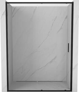 Mexen Exo sprchové dvere posuvné 130 cm, transparentné, čierne - 8151-130-000-70-00