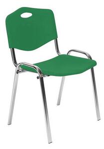 Plastová jedálenská stolička ISO Chrom, zelená