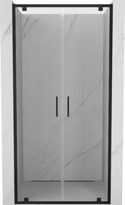 Mexen Exo dvojité sprchové dvere 70 cm, priehľadné, čierne - 8182-070-000-70-00