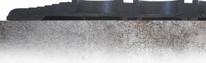 Odolná priemyselná gumová rohož, protiúnavová, 1 spoj dlhšia strana, 0,9 x 1,5 m, čierna