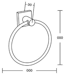 Mexen príslušenstvo, RUFO držiak na uteráky Ring, čierny, 7050932-70
