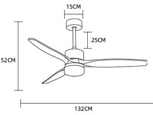 Immax NEO LITE 07165-S LED ventilátor s osvetlením ELEGANTE | 18W integrovaný LED zdroj | 1500lm | 3000-6000K