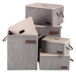Set piatich košov na prádlo sivý DT3000 GREY (5 ks)