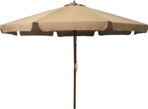 Maison Exclusive - Slnečník s dreveným stožiarom 330 cm Taupe