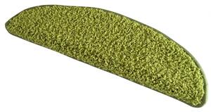 Vopi koberce Nášľapy na schody zelený Color shaggy polkruh - 24x65 polkruh (rozmer vrátane ohybu)