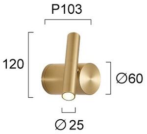 LED stmievateľné nástenné bodové svietidlo PLANET LED/4W/230V zlaté