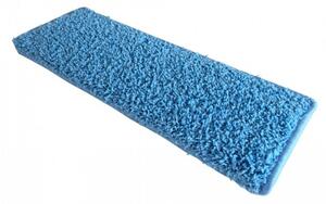 Vopi koberce Nášľapy na schody sv. modré Color Shaggy obdĺžnik - 24x65 obdĺžnik (rozmer vrátane ohybu)