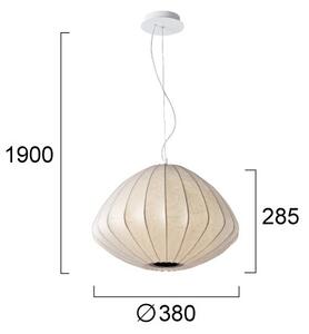 LED luster na lankách BOLA LED/11W/230V + 1xE27/5W krémový