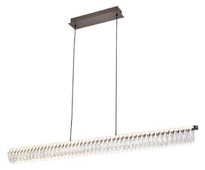 LED luster na lanku ALBA LED/39W/230V sivá/priehľadná