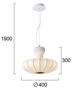 LED luster na lanku BOLA LED/11W/230V + 1xE27/5W CRI 90 biela