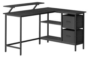 Rohový kancelársky stôl s dvoma boxami LWD098B56