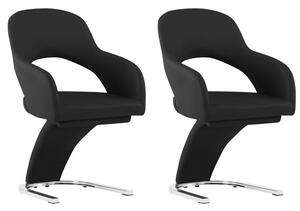 Jedálenské stoličky Emma, 2 ks, 2 rôzne farby, čierne