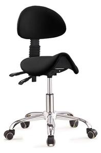 Otočná stolička s operadlom a tvarovaným sedadlom, 2 rôzne farby, čierna