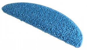 Vopi koberce Nášľapy na schody sv. modré Color Shaggy polkruh - 24x65 polkruh (rozmer vrátane ohybu)