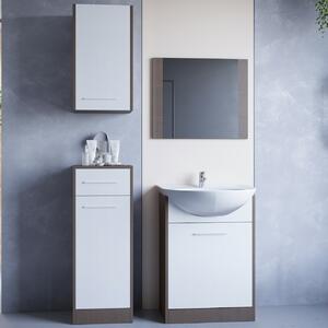 MEBLINE Kúpeľňový nábytok NICO wenge / biely