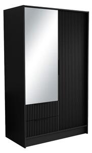 Šatníková skriňa NOREL, 100x200x51, čierna
