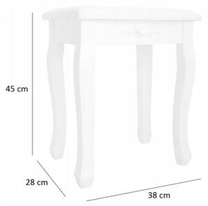 Taburetka VINTAGE biela PHO8447