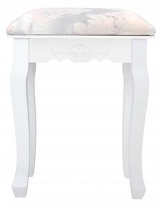 Taburetka VINTAGE biela PHO8447