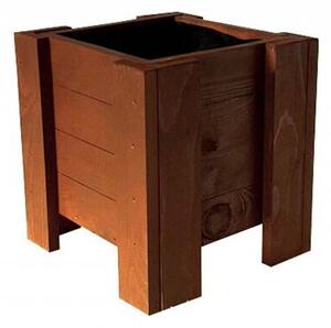 ATMOWOOD Štvorcový drevený truhlík 33 cm - teak