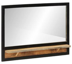 Zrkadlo s policou 80x8x55 cm sklo a masívny mangovník