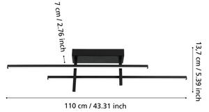 Eglo 901884 - LED stropné svietidlo TREPILIANO LED/20W/230V čierne