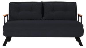 Hanah Home Dvojmiestna rozkladacia pohovka Sando čierna