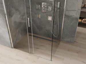 Mexen Omega, sprchovací kút s posuvnými dverami 110 (dvere) x 70 (stena) cm, 8mm číre sklo, chrómový profil, 825-110-070-01-00